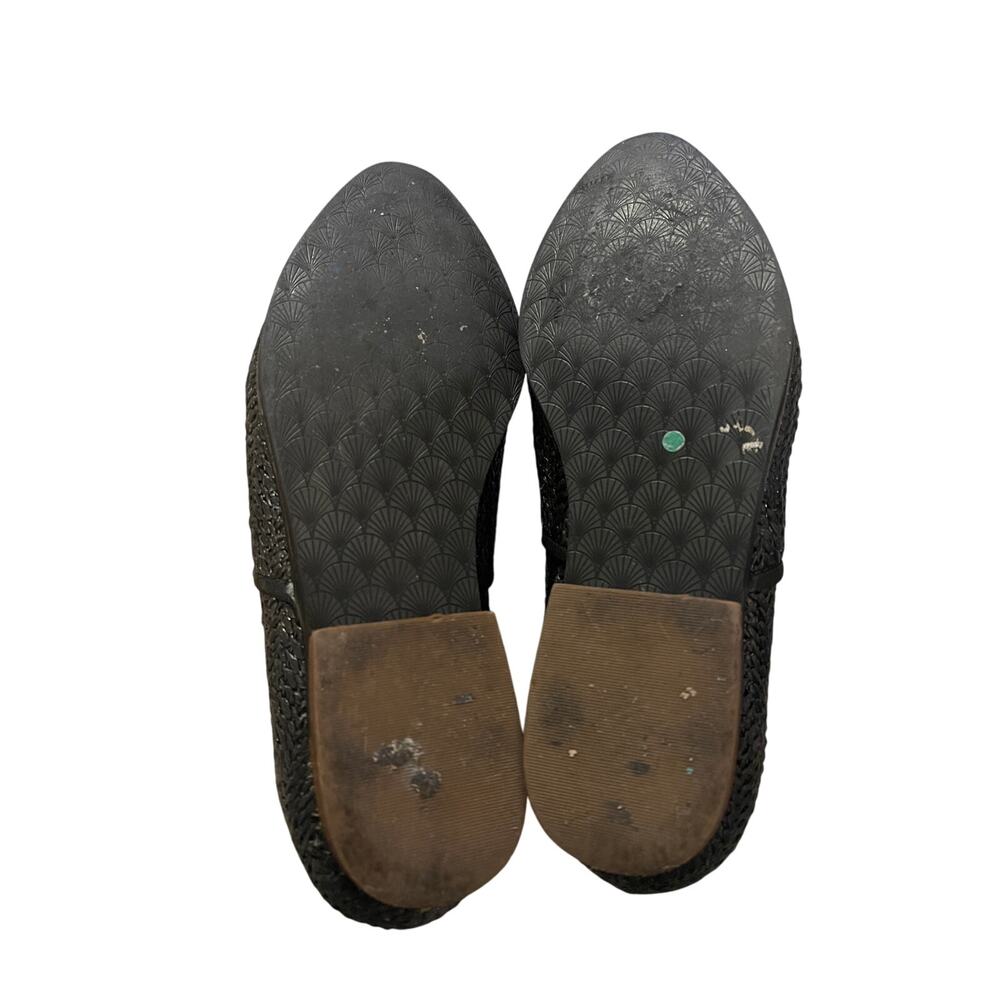 KELSI DAGGER Womans 6 Stanton Woven Straw Loafers Pointed Toe Slip On Black Gray - Picture 10 of 10